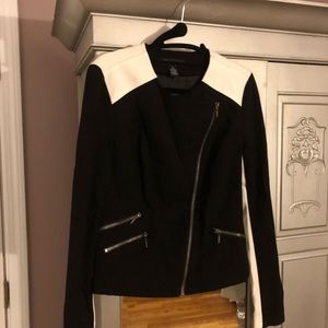 NC black white Moto jacket blazer